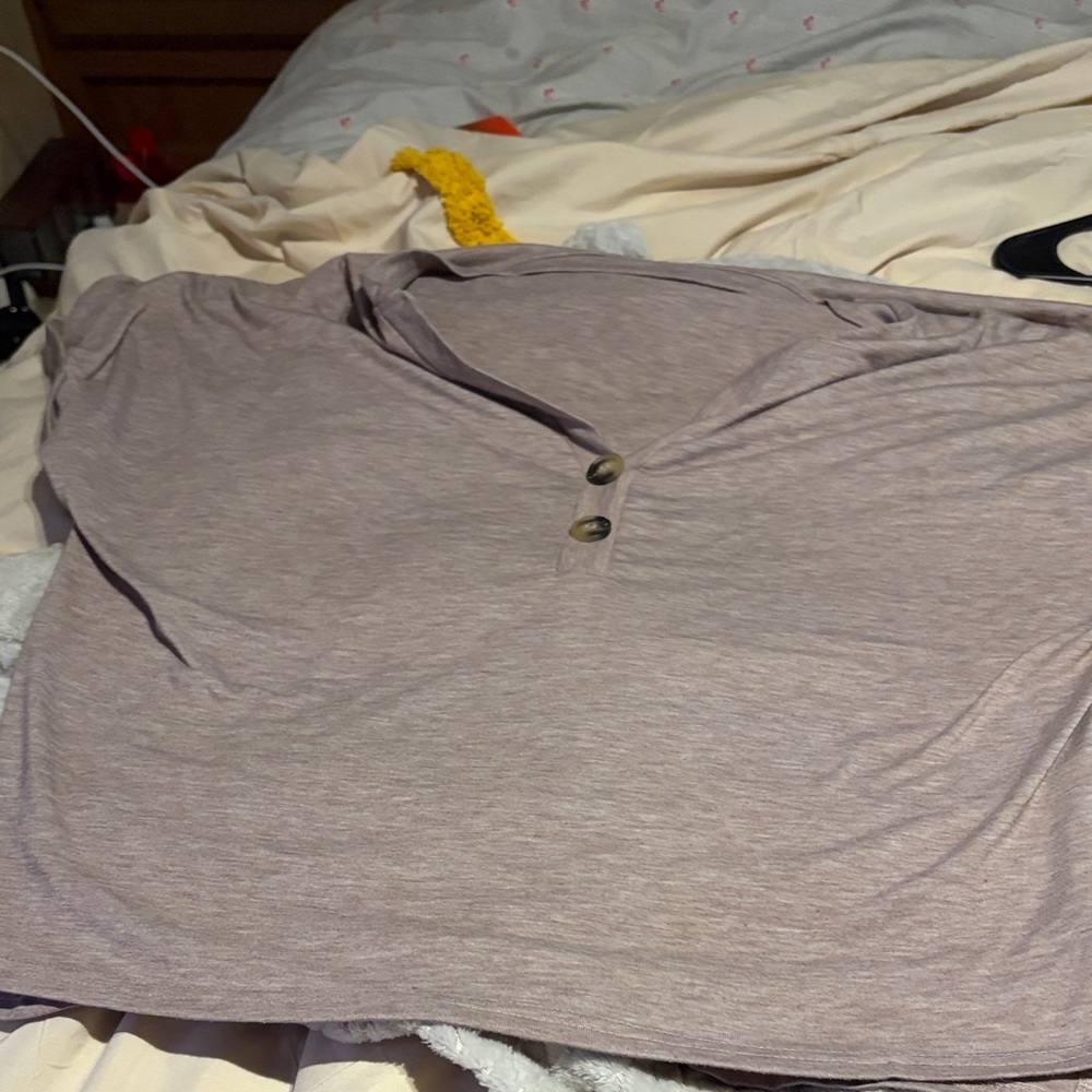 Men's Gray Henley Shirt